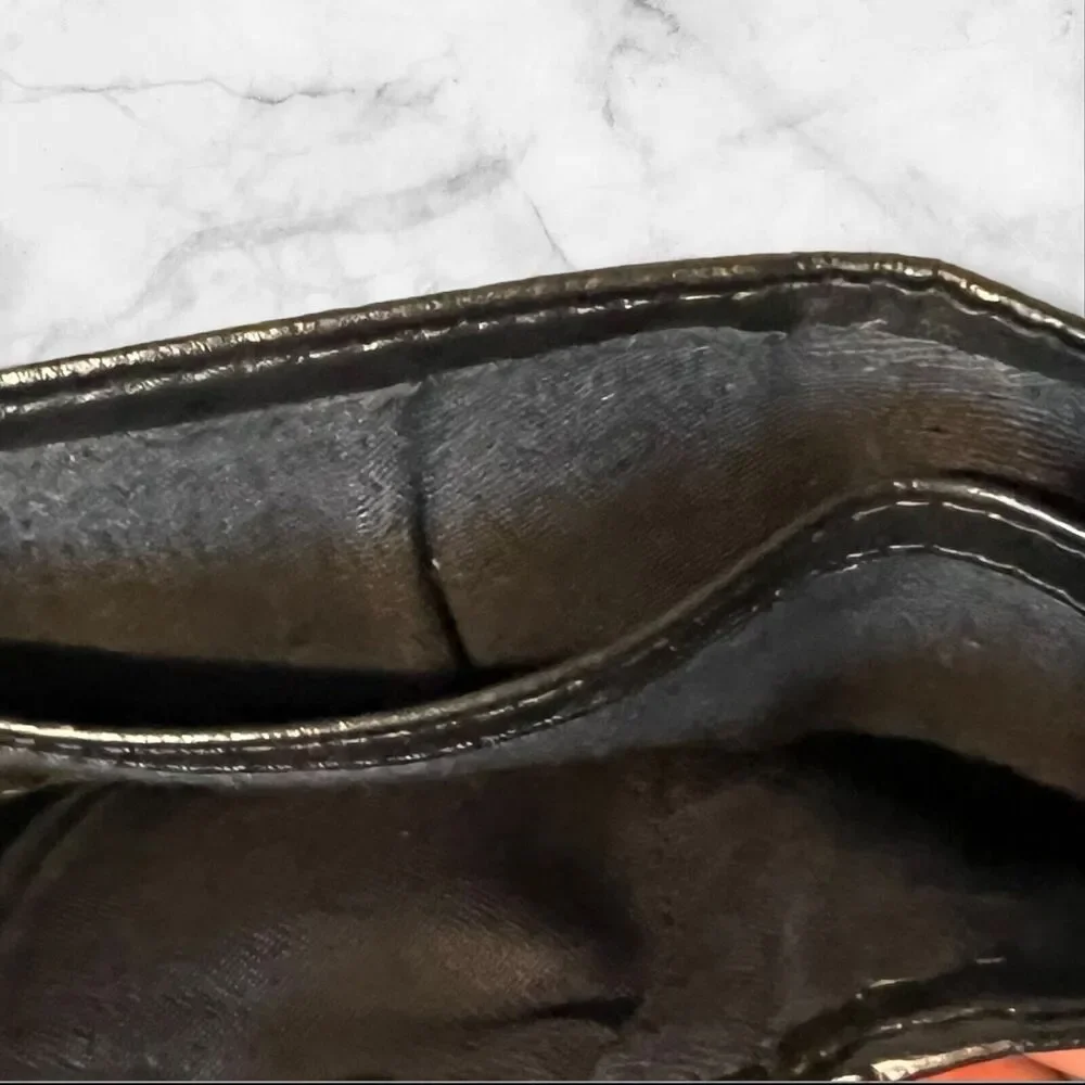 Tommy‎ Hilfiger Black Leather Mens Trifold Billfold Wallet Three Compartments